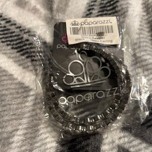 Royal Reveler Black Hoop Earrings